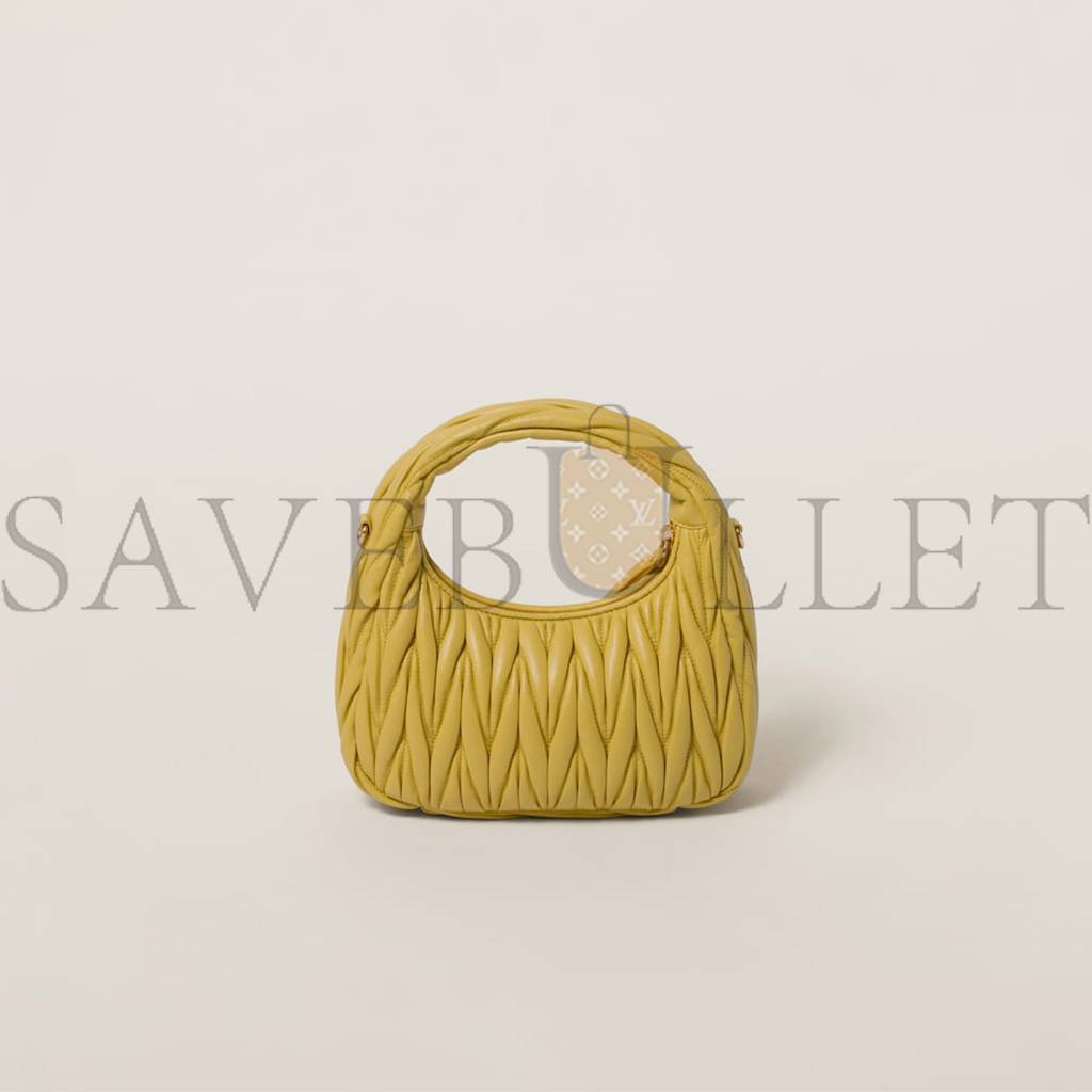 M1v M1v wander matelassÉ nappa leather hobo bag 5bc125 (20*17*6cm)
